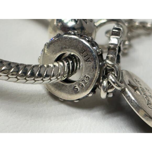 Pandora Sterling Silver Moments Charm Necklace & 2 Charms 18" #64322 - Picture 5 of 9